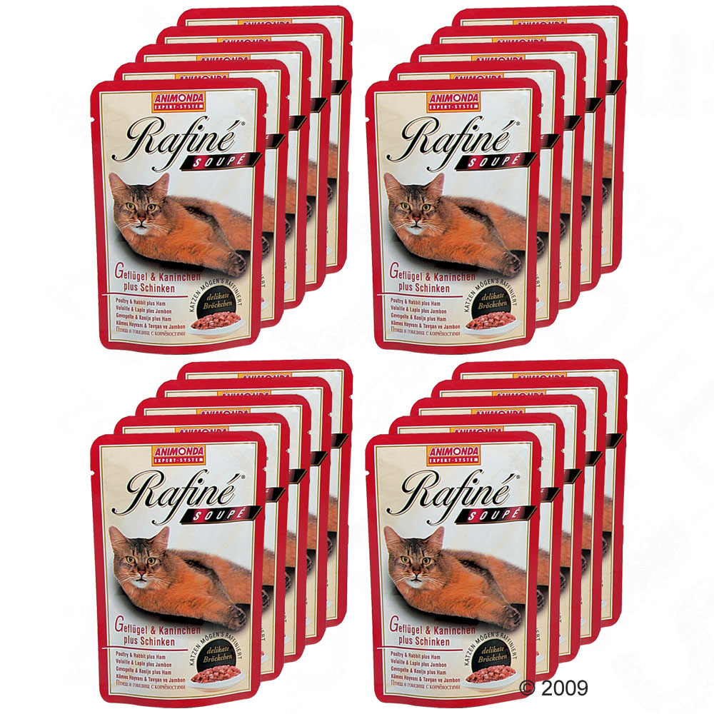 Lot Animonda Rafin� Soup� 20 x 100 g - volaille, lapin & jambon chez Zooplus FR - BE