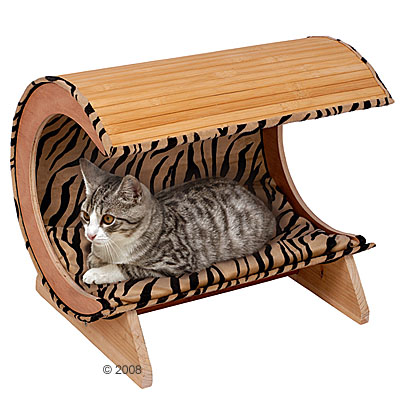 Niche en bambou Kitty Bamboo I - 52 x 38 x 43 cm chez Zooplus FR - BE