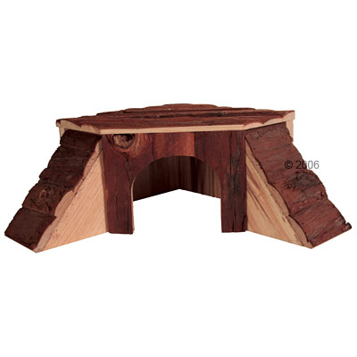 Maisonnette en rondin pour cochon d'Inde Thordis - L 35 x l 25,5 x H 15 cm