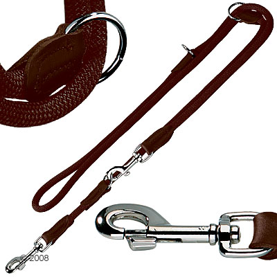 Laisse r�glable Hunter Freestyle marron - L 200 x l 1 cm