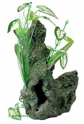 Racine avec des plantes en soie - - L 19 x l 12 x P 8 cm