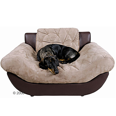 Canap� Paris - L 85 x l 50 x H 58 cm, caf� / cr�me
