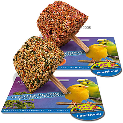 JR Birds sucettes pour perruche et canari - 2 sucettes � l'abricot
