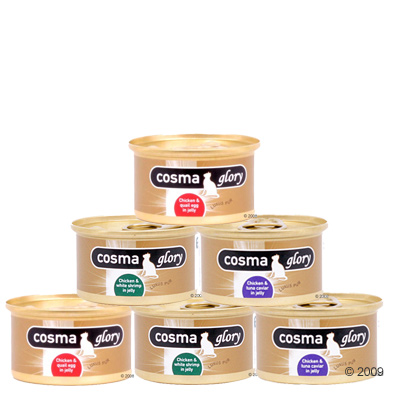 Offre d'essai vari� Cosma Glory en gel�e 6 x 85 g - 3 saveurs diff�rentes