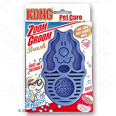 Brosse de massage Kong Zoom Groom - bleu