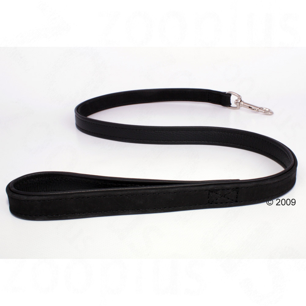 Laisse Hunter en cuir de sellerie noir - L 100 x l 2 cm