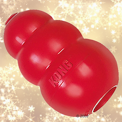Kong Classic rouge - taille M : P 5,7 x l 5,7 x H 9 cm environ