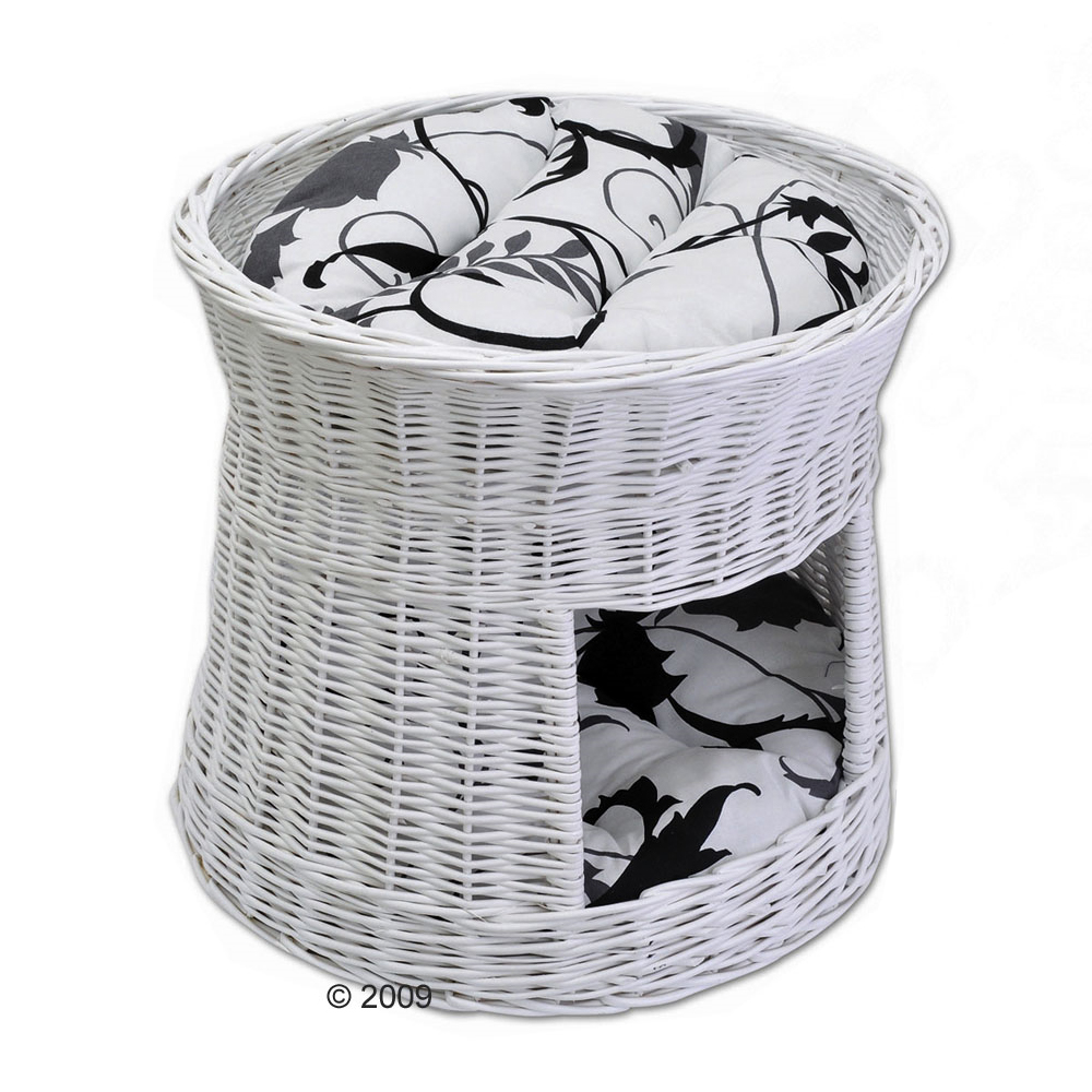 Tour pour chat ""Black & White"" avec coussins - L 52 x l 44 x H 43 cm