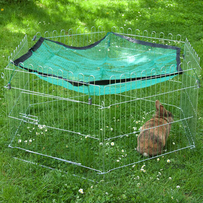 Enclos hexagonal - enclos et filet de protection : L 58 x l 58 cm (pour chacun des 6 �l�ments)