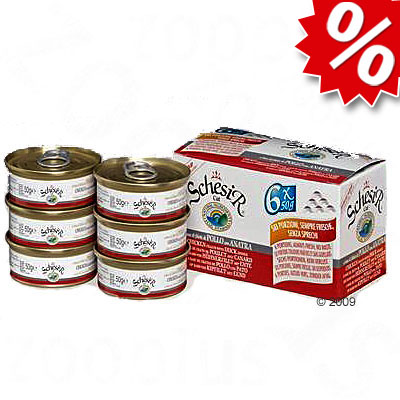 Offre d'essai : Schesir Small 6 x 50 g - thon & riz