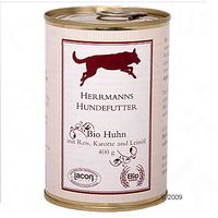 Herrmanns Bio-Menu 6 x 400 g - poisson, bl&eacute; kamut, fruits et l&eacute;gumes