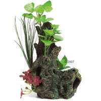 Comparez les prix Racine avec des plantes en soie - l 19 x l 12 x p 8 cm
