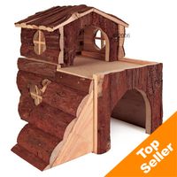 Comparez les prix Maisonnette en rondin pour rongeur björk - maisonnette uniquement : l 29 x l 20 x h 30 cm pour...