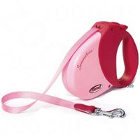 Laisse Flexi Summertime Medium (5m) - rose