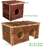 Maisonnette en rondin Jerrik - - 40 x 23 x 20 cm