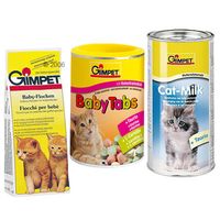 Lot de friandises Gimpet pour chaton - - flocons pour chaton, comprim�s Baby + lait Cat -Milk