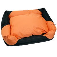 Lit pour chat Stormy orange/noir - - L 62 x l 50 x H 15 cm
