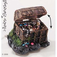 Coffre au trésor pour aquarium - L 13 x l 10 x H 11 cm