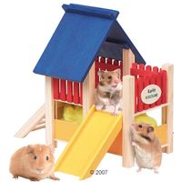Aire de jeu avec toboggan Wonderland pour rongeur - - 25 x 20 x 21 cm
