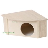 Maison d'angle pour lapin nain - - dimension: 29 x 29 x 16 cm