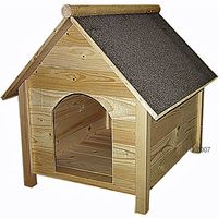 Niche pour chien en bois naturel - - L 95 x l 75 x H 100 cm