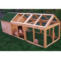 Visuel Enclos pour lapin et volaille - - Enclos pour rongeur 100 x 105 x 105 cm
