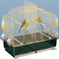 Cage pour perruches Canto, laiton - - L 71 cm x l 38 cm x H 60 cm