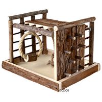 Aire de jeu Natural Living en bois naturel - - dimensions : L 29 x l 19 x H 19 cm
