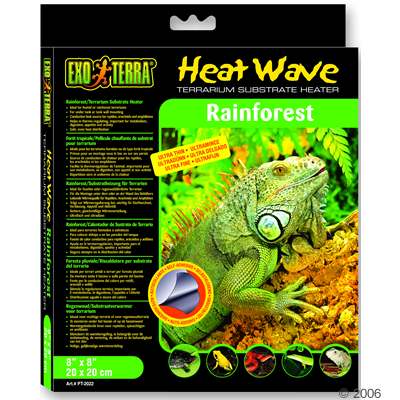 Chauffage de substrat pour terrarium Rainforest Exo Terra - 12 Watt, 27,9 x 43,2 cm