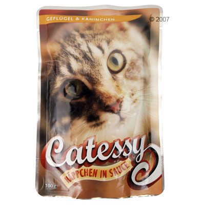Sachets fraîcheur catessy 6 x 100 g - - boeuf & dinde