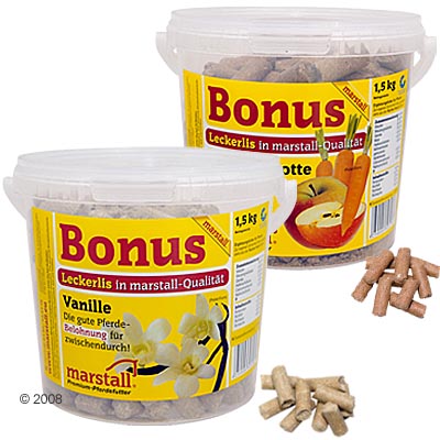 Friandises pour chevaux Marstall Bonus - - 1,5 kg vanille