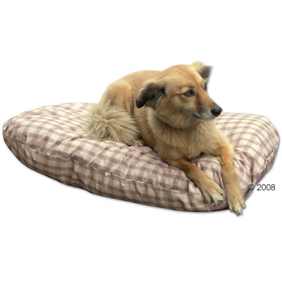Coussin en �peautre couleur sable - L 110 x l 75 x H 15 cm