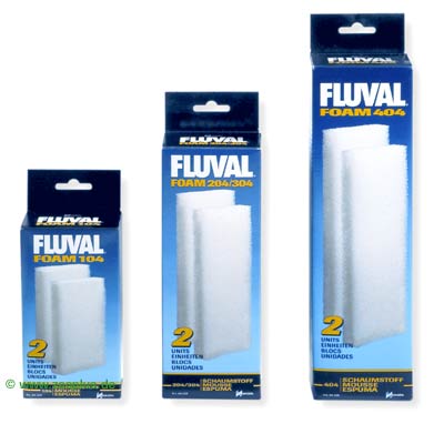 Cartouches en mousse Fluval - - lot - 3 x 2 cartouches (pour 404)