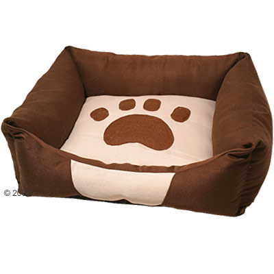 Panier pour chat Sleep Well marron-beige - L 55 x l 45 x H 16 cm