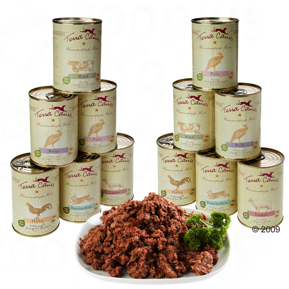 Lot gourmand Terra Canis 12 x 400 g - lot gourmand I, 2 x 6 vari�t�s diff�rentes