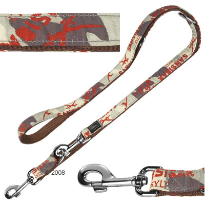 Laisse r�glable en nylon Hunter Krazy Sansibar Camouflage - L 200 x l 2 cm