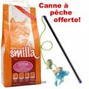 Croquettes Smilla 8 kg + canne à pêche poisson offerte ! - - adulte 31/15