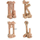 Colonnes antiques en lot de 4 - - H 11 cm