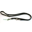 Laisse Pattes en cuir noir - - L 200 x l 1,8 cm