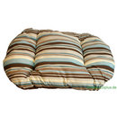 Coussin confort marron ray� - - L 100 x l 85 x H 12 cm (pour panier de 110 cm)