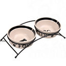 Porte-gamelles Trixie Eat on Feet avec deux �cuelles - capacit� : 2 x 1,6 L - 20 cm de diam�tre