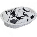 Corbeille pour chat --Black & White-- avec coussin - L 60 x l 45 x H 15 cm - Cliquez ici pour davantage d'informations sur ce produit