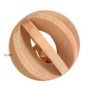 Balle en bois avec grelot - - � 6 cm