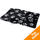 Couverture en fleece Barney - noir � motif gris