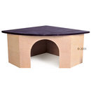 Maison d'angle - - pour cochon d'Inde, 21/21 x 29 x 13 cm