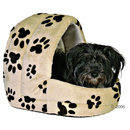 Niche pour chat et chien Charly - - beige avec des motifs de patte