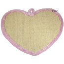 Tapis � griffer en forme de coeur - - L 45 x l 35 cm