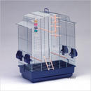 Cage � oiseau Berni Super de Luxe - - L 50 x l 30 x H 65,5 cm, chrome / bleu