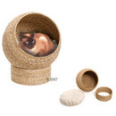 Arbre &agrave; chat sur Arbre &agrave; chat: Maisonnette de repos Banana-Leaf - L 47,5 x l 47,5 x H 61 cm