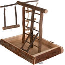 Aire de jeu en bois Natural Living pour perruches - - taille: L 28 x l 22 x H 25 cm